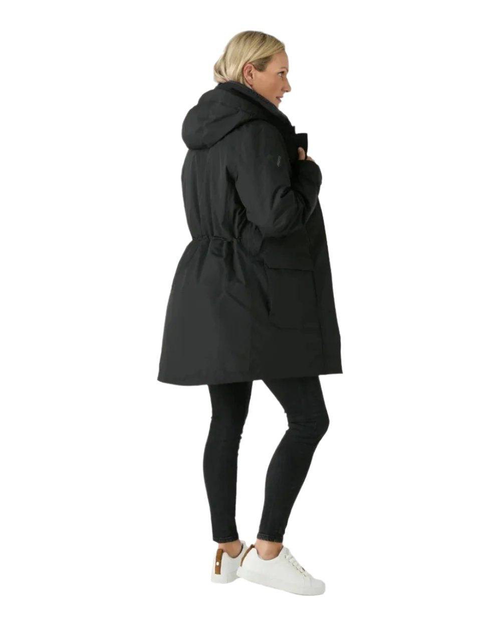 Black coloured Musto Womens Headland Pertex Primaloft Parka on white background 