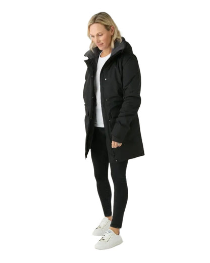 Black coloured Musto Womens Headland Pertex Primaloft Parka on white background 