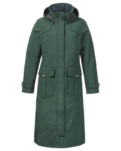 Darkest Spruce Coloured Musto Womens Odyssey Waterproof Coat on white background 