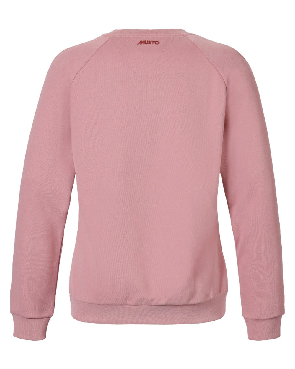 Oyster Pink Coloured Musto Womens Original Crew Sweater on white background 