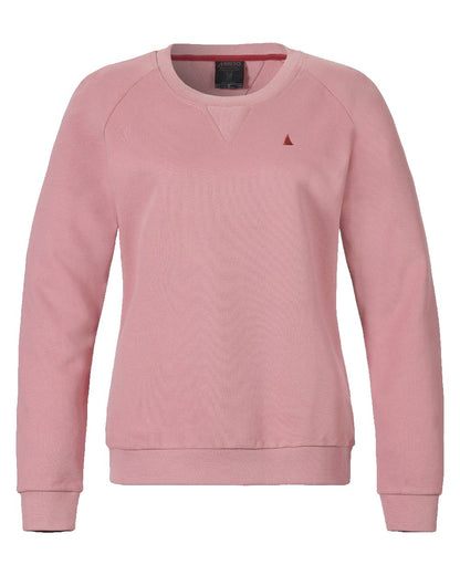 Oyster Pink Coloured Musto Womens Original Crew Sweater on white background 