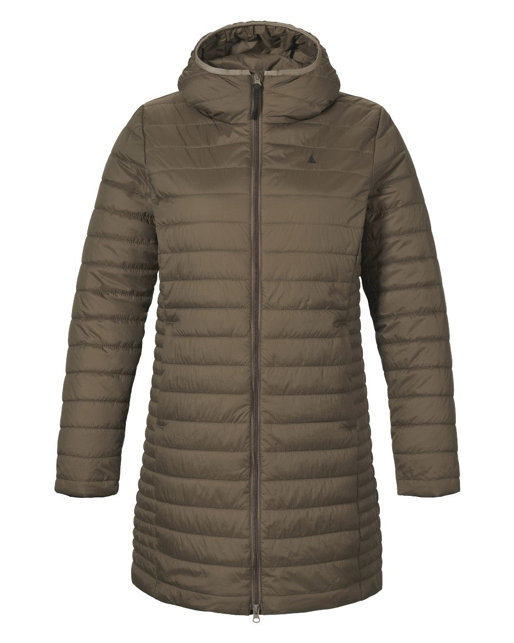Crocodile Coloured Musto Womens Original Lite Puffer Coat on white background 