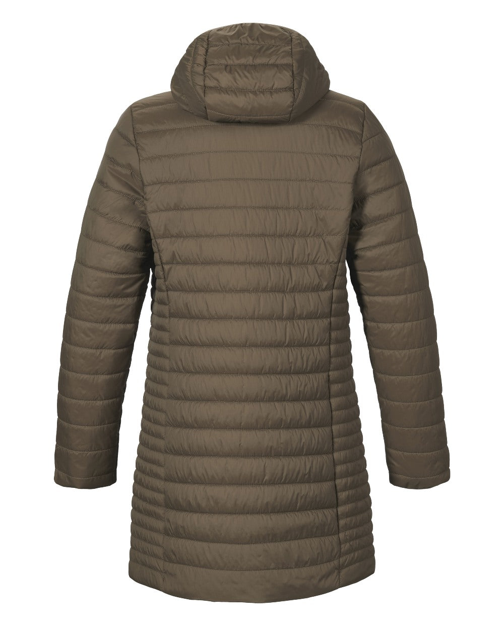 Crocodile Coloured Musto Womens Original Lite Puffer Coat on white background 