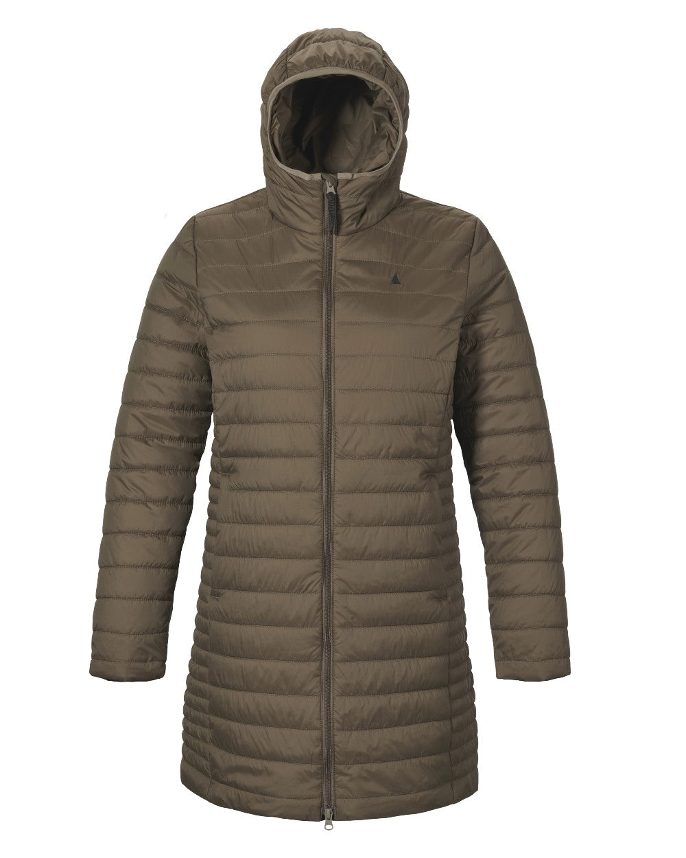 Crocodile Coloured Musto Womens Original Lite Puffer Coat on white background 