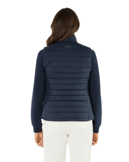 Navy Coloured Musto Womens Original Lite Puffer Vest on white background 