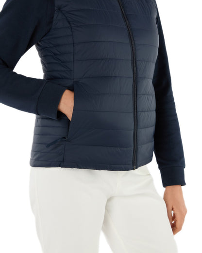 Navy Coloured Musto Womens Original Lite Puffer Vest on white background 
