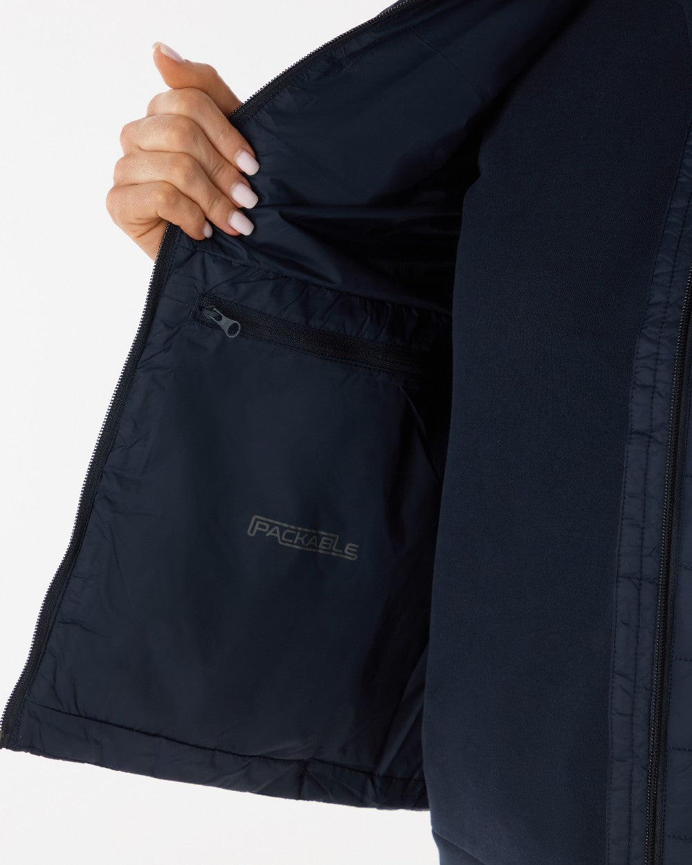 Navy Coloured Musto Womens Original Lite Puffer Vest on white background 