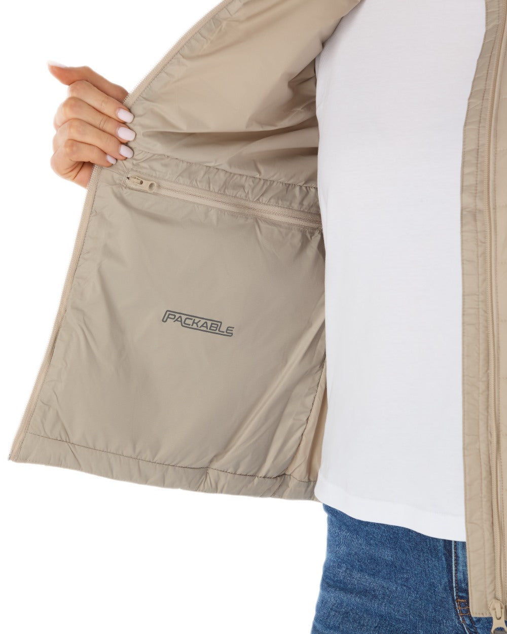 Pure Cashmere Coloured Musto Womens Original Lite Puffer Vest on white background 