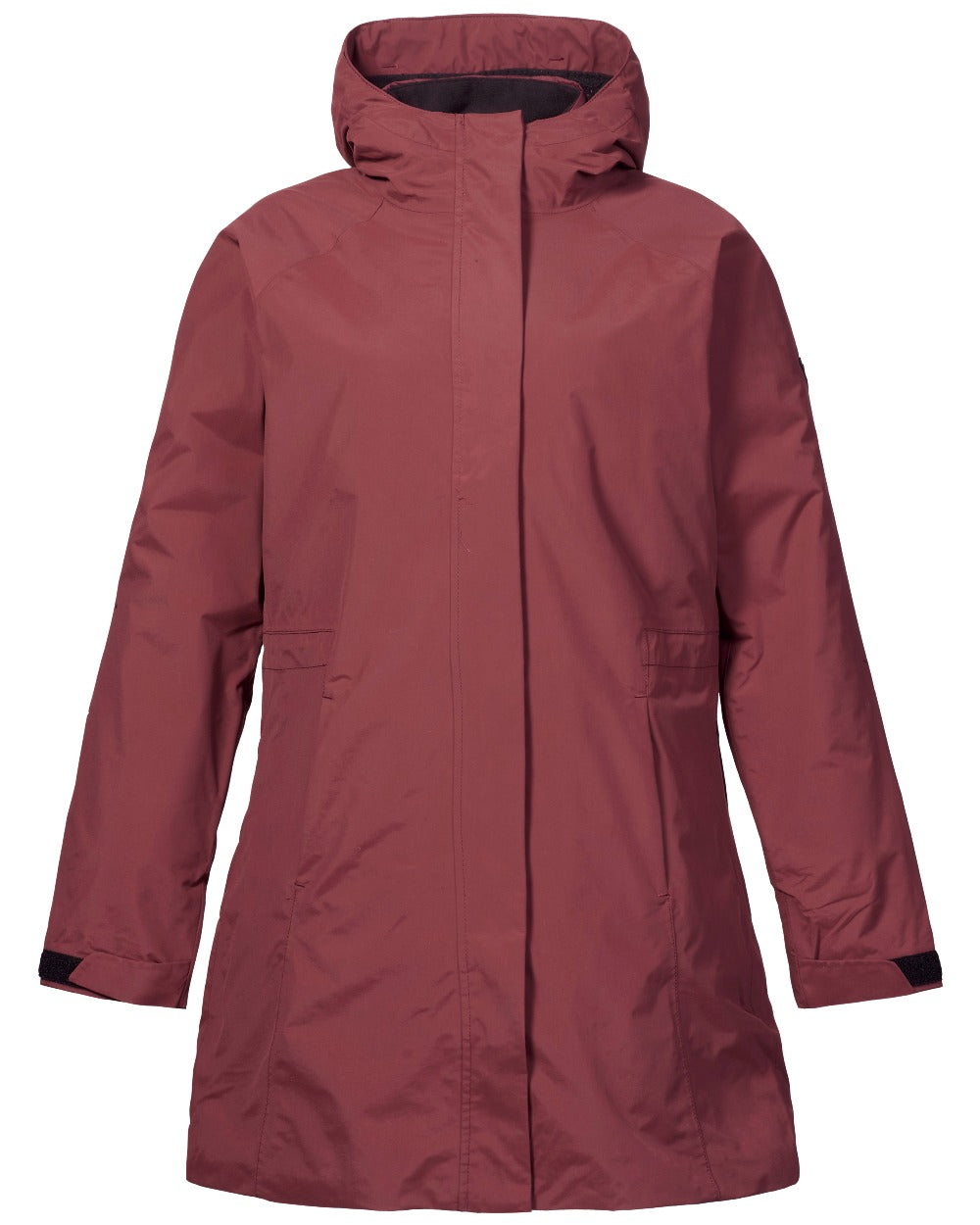 Windsor Wine coloured Musto Womens Primaloft 3 in 1 Parka on white background 