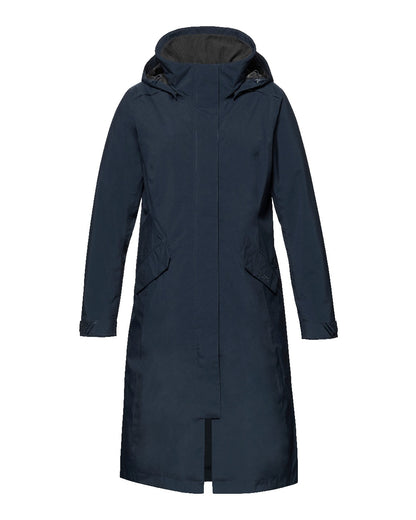 Navy Coloured Musto Womens Suffolk Waterproof Coat on White Background 