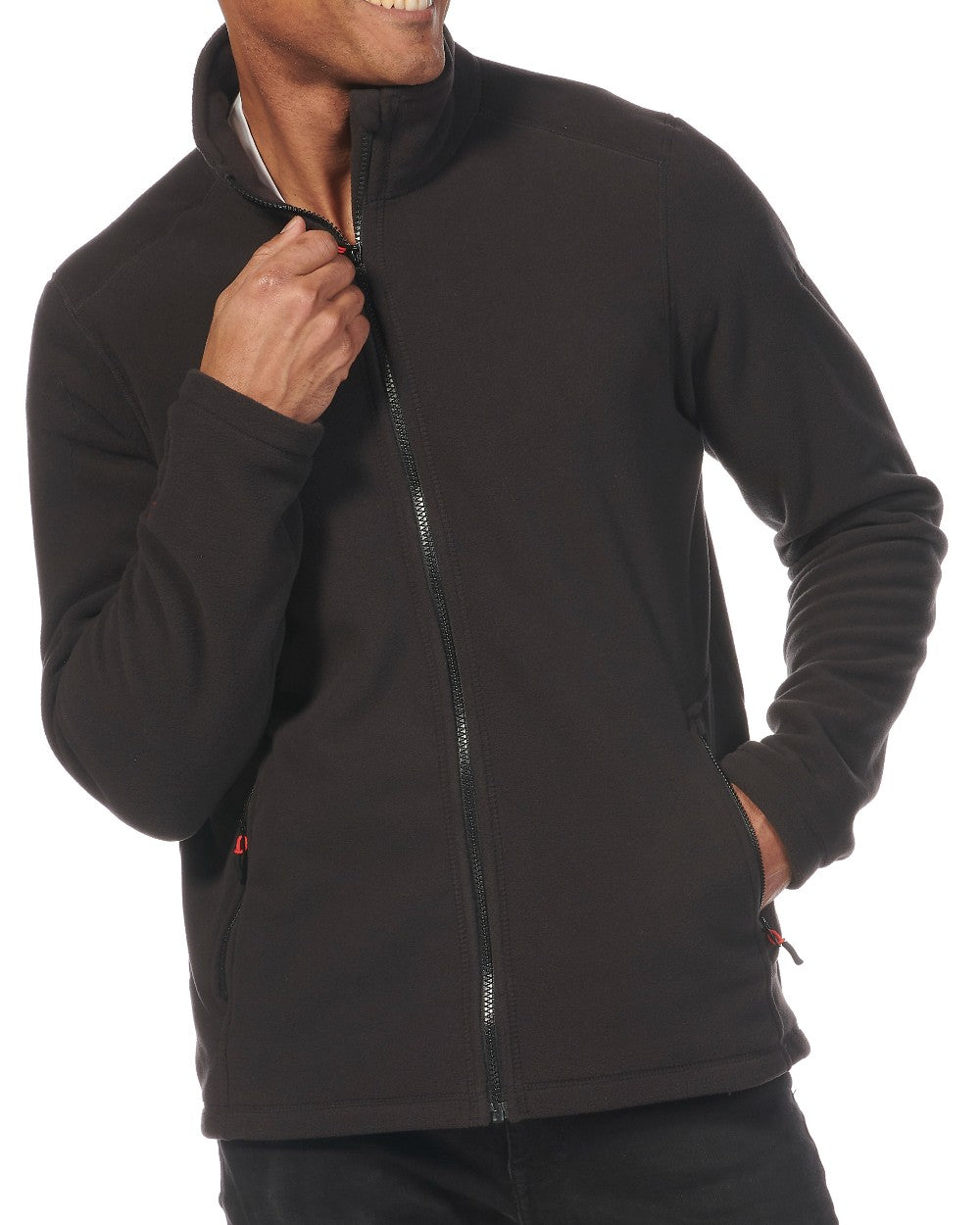 Black coloured Musto Corsica Polartec 200gm Fleece 2.0 on White background 