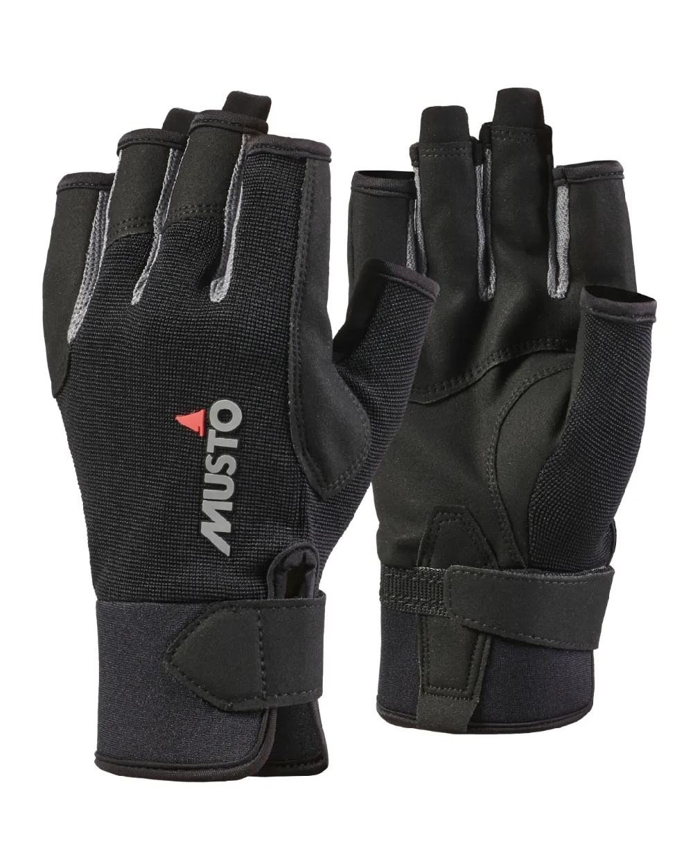 Musto Essential Sailing Short Finger Gloves in Black 