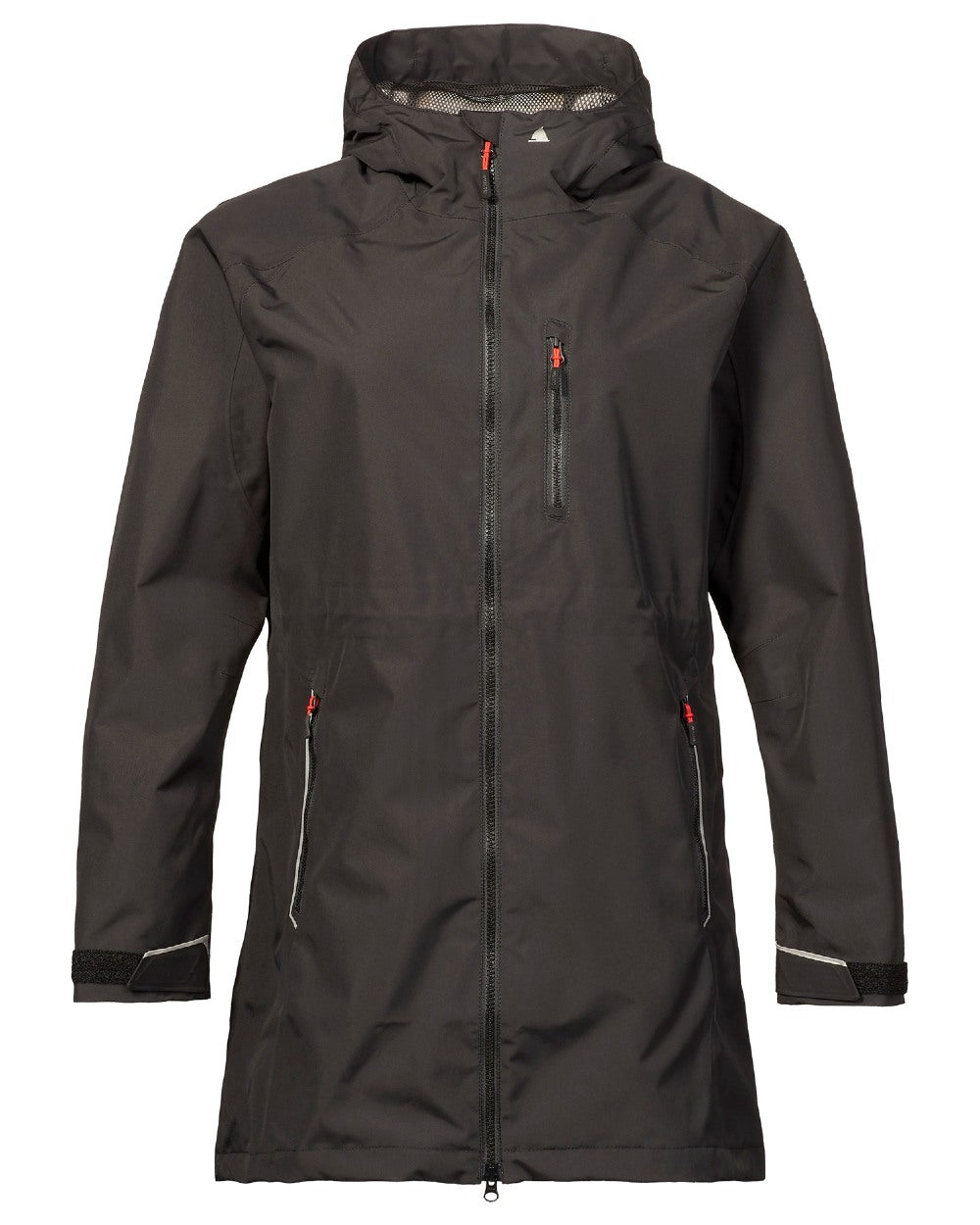 Black coloured Musto Ladies Sardinia Rain Jacket on White background 