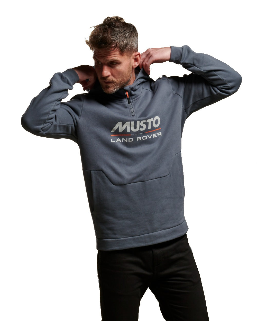 Musto Mens Land Rover Hoodie 2.0 in Carbon 