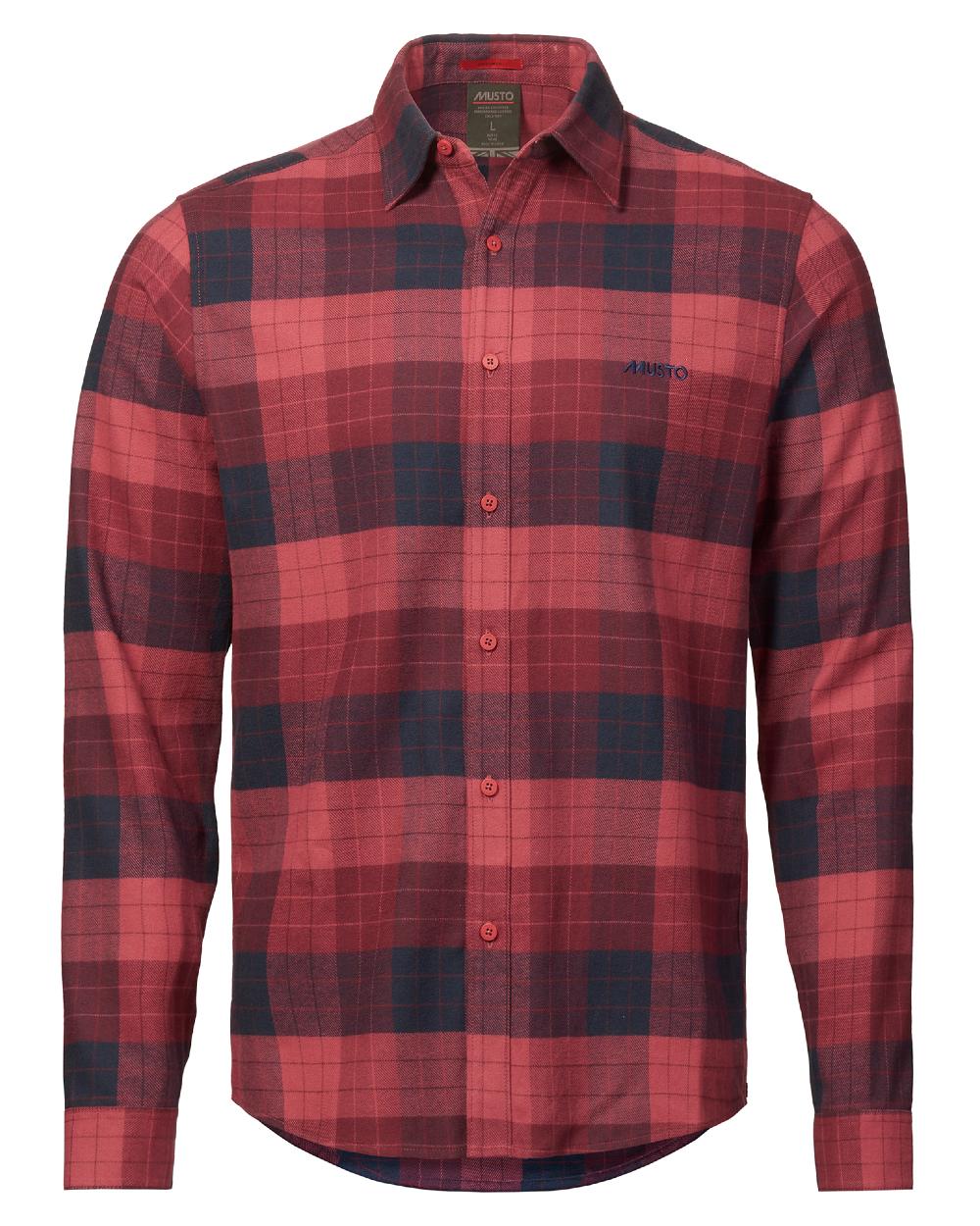 Musto Mens Marina Plaid Long Sleeve Shirt 2.0 in Astro Dust 