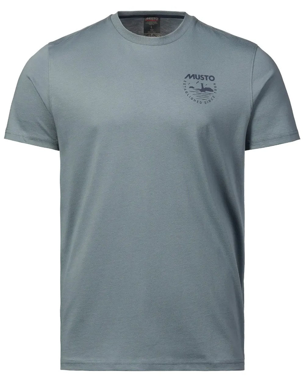Musto Mens Marina Short Sleeve T-Shirt in Stormy Weather 
