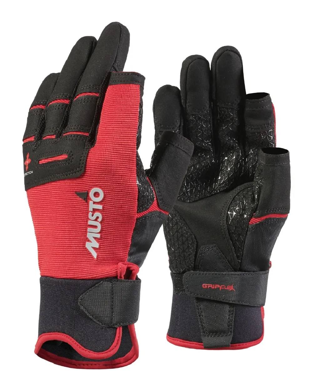 Musto Performance Long Finger Gloves in True Red 