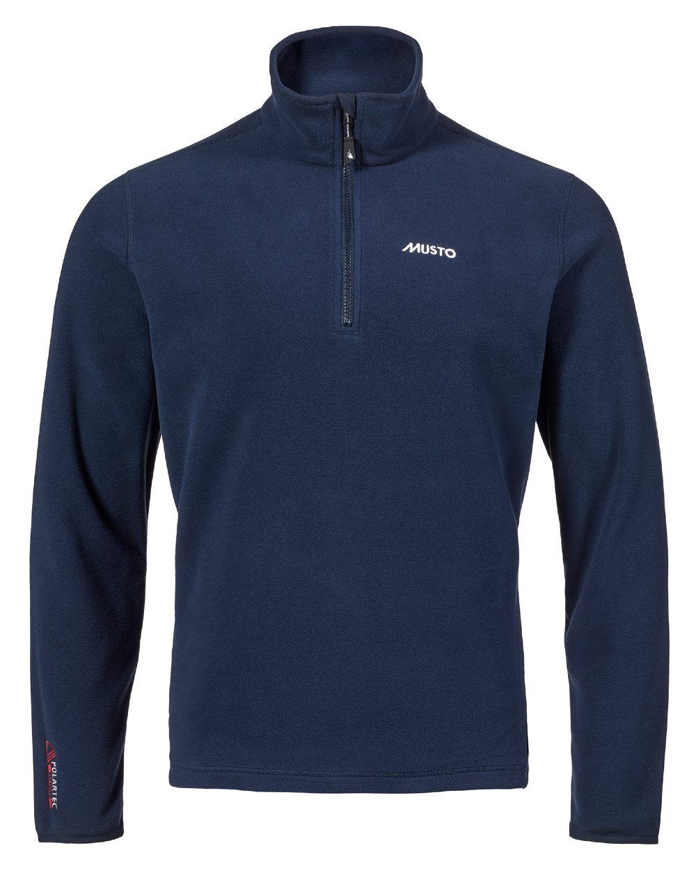 Navy coloured Musto Snug Fleece 2.0 on white background 