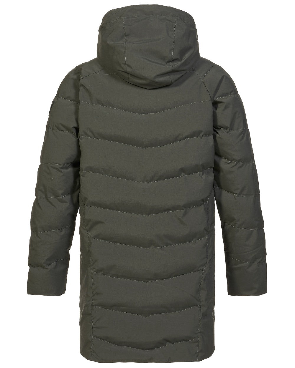 Musto Womens Marina Long Quilted Jacket in Field Green 