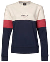Musto Womens Marina Tri Colour Sweatshirt in Navy #colour_navy