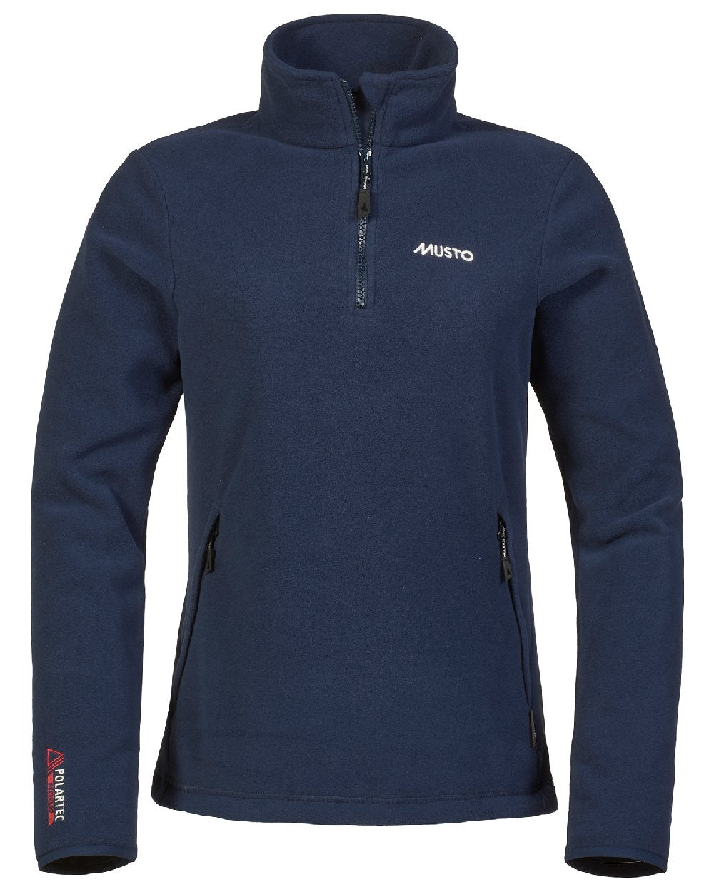 Navy coloured Musto Womens Snug Fleece on White background 