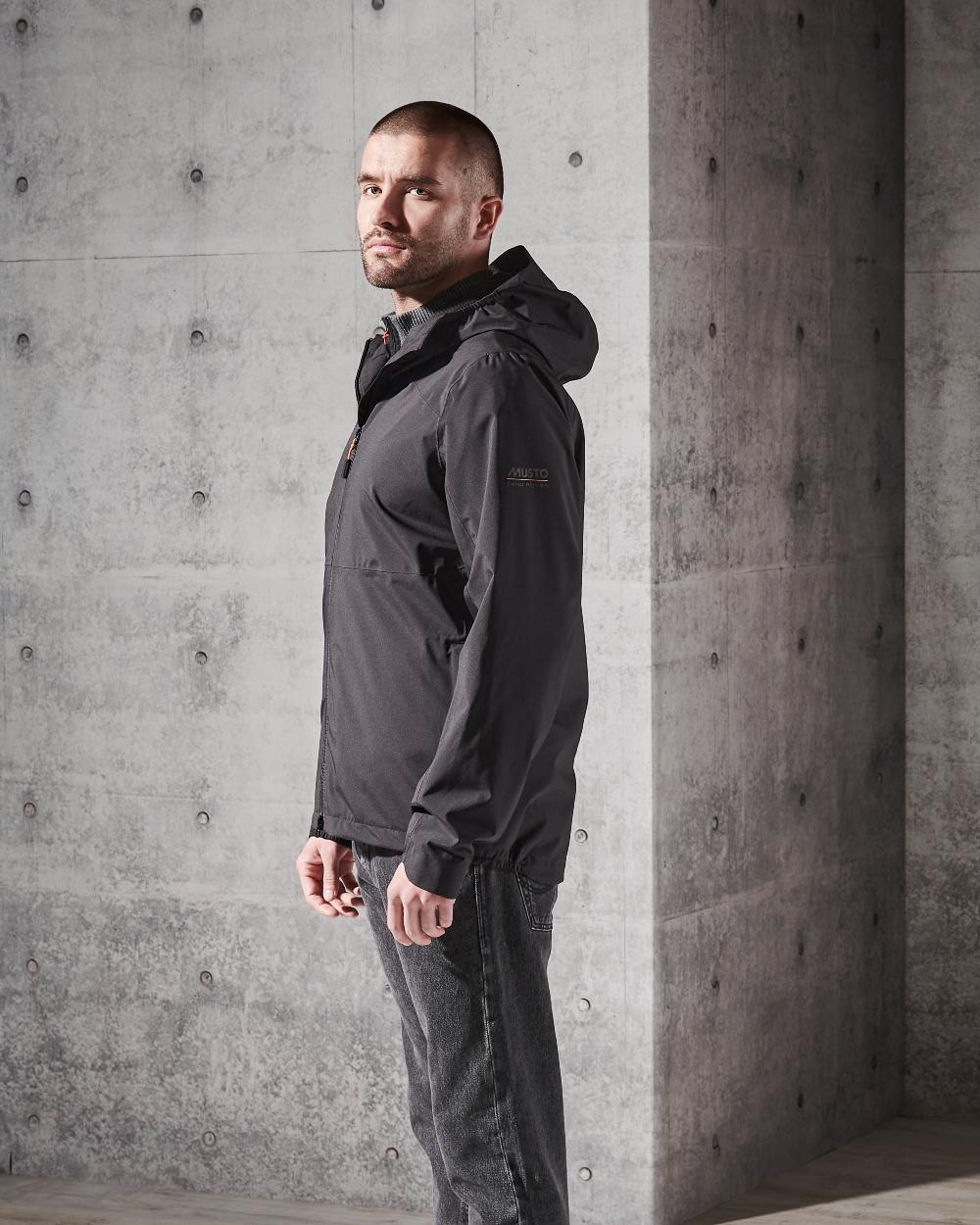 Musto X Land Rover Lite Rain Jacket in Black 