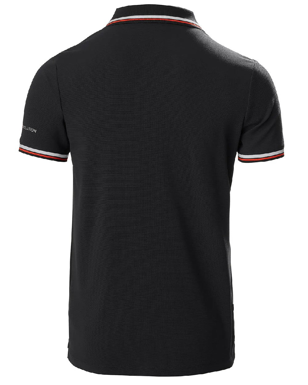 Black coloured Musto Mens Evolution Pro Lite Short Sleeved Polo on White background 