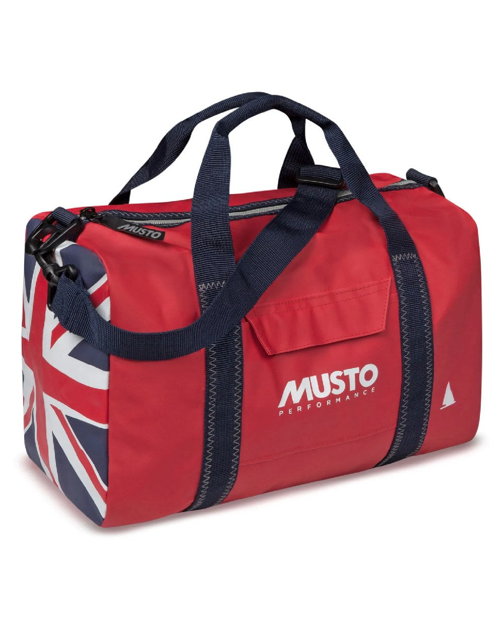 GBR Red coloured Musto Genoa Small Carryall on White background 