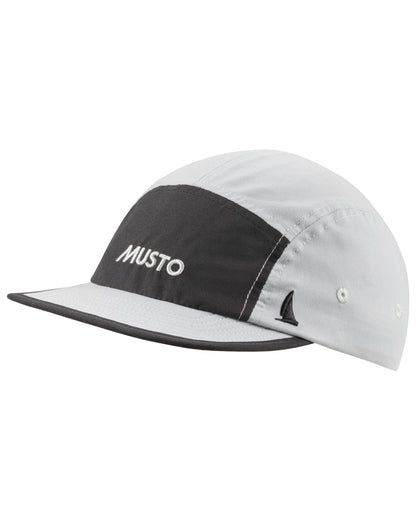 Quarry coloured Musto 5 Panel Short Peak Cap on white background 