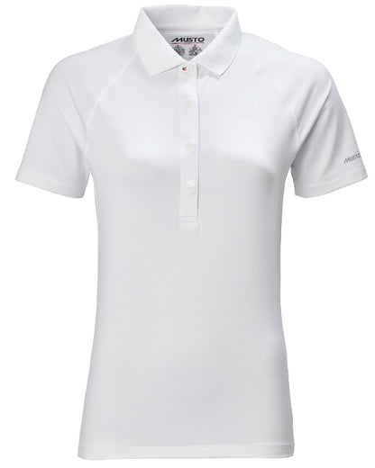 Musto Womens Evolution Sunblock Short Sleeve Polo Shirt 2.0 in White 