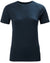 True Navy Coloured Musto Womens Evolution Sunblock Short Sleeve T-Shirt On A White Background #colour_true-navy