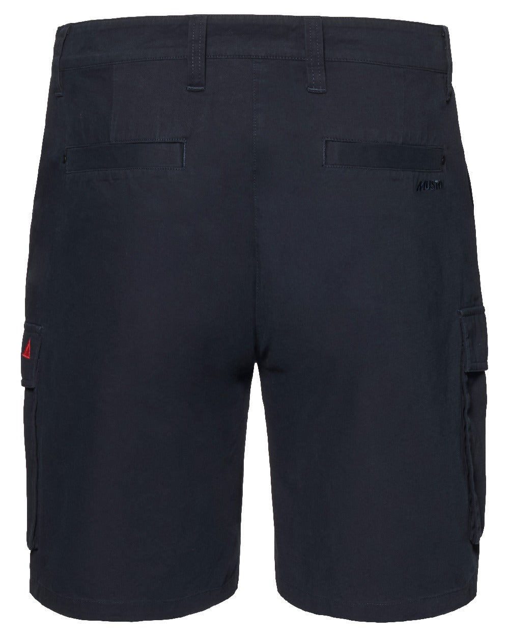 Navy coloured Musto Mens Original Cargo Shorts on white background 