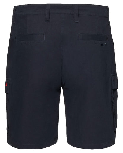 Navy coloured Musto Mens Original Cargo Shorts on white background 