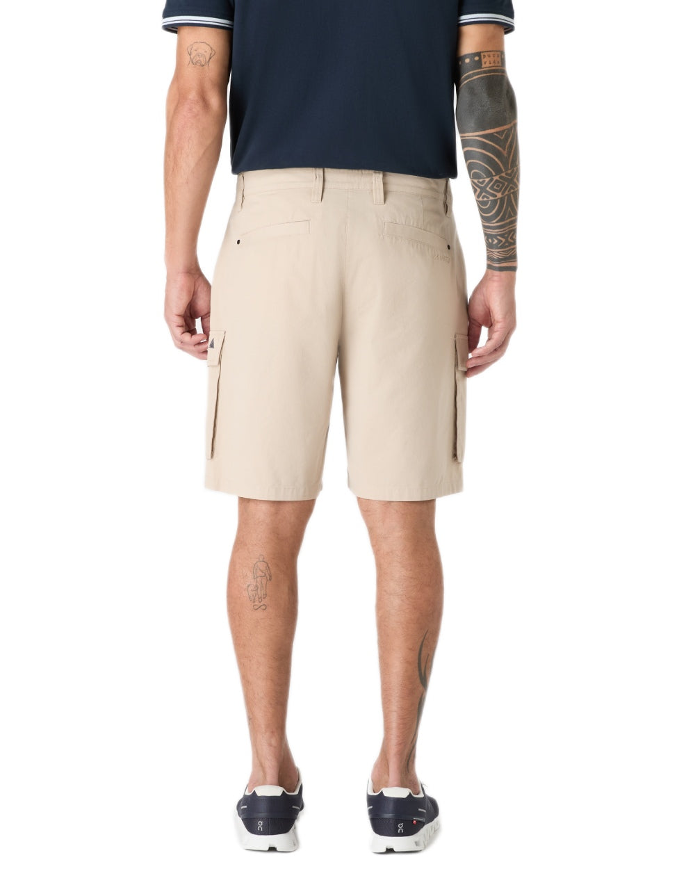 Pure Cashmere coloured Musto Mens Original Cargo Shorts on white background 