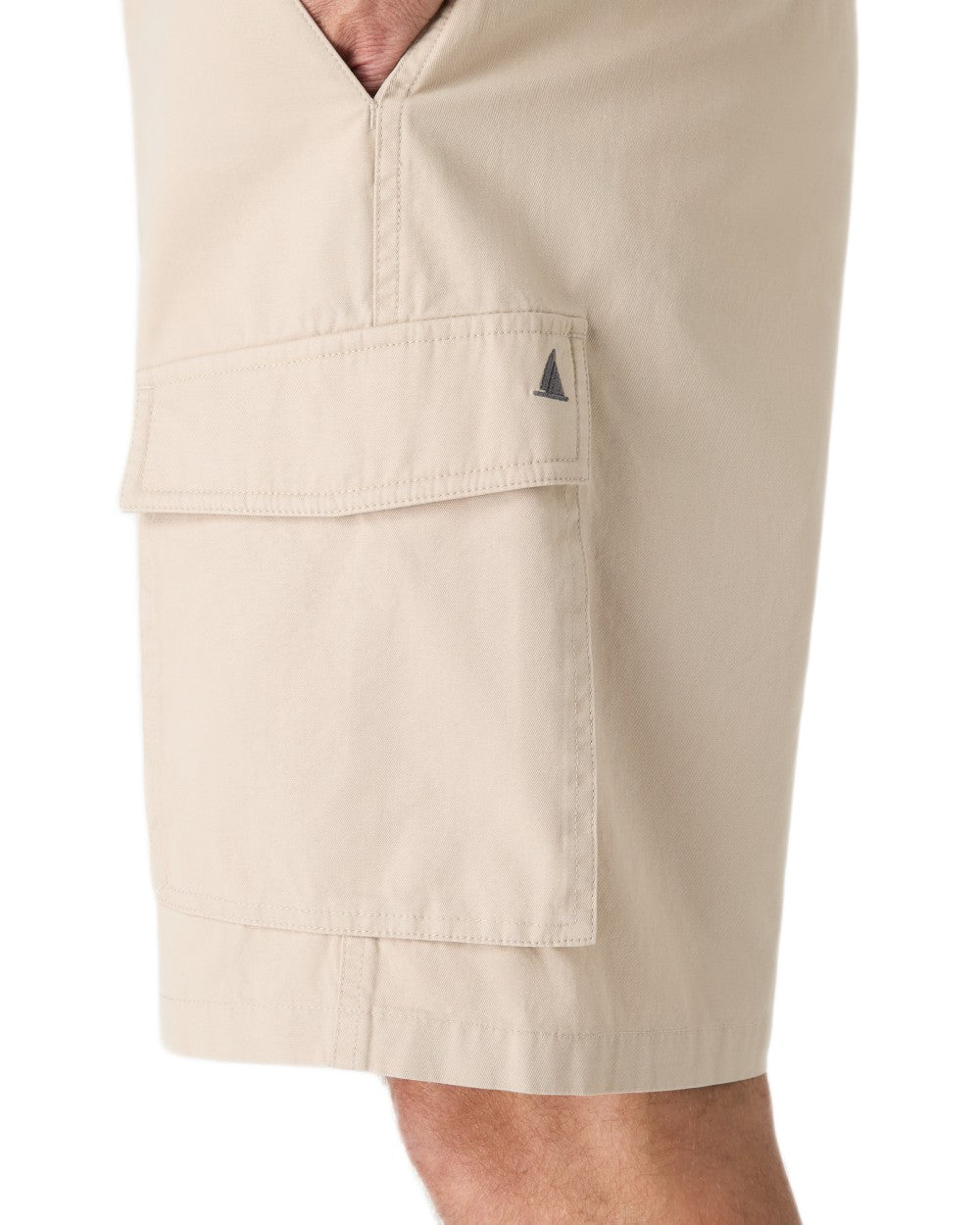 Pure Cashmere coloured Musto Mens Original Cargo Shorts on white background 