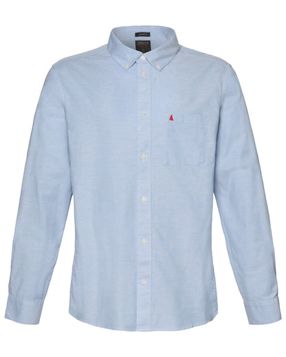 Pale Blue coloured Musto Mens Original Oxford Shirt on white background 