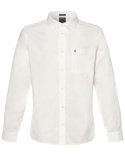 White coloured Musto Mens Original Oxford Shirt on white background 
