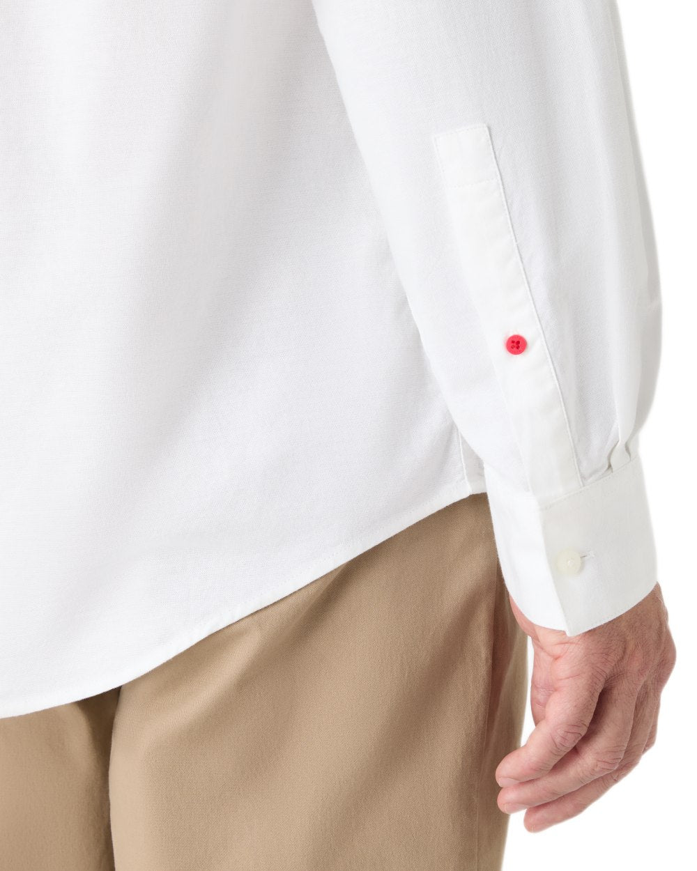 White coloured Musto Mens Original Oxford Shirt on white background 