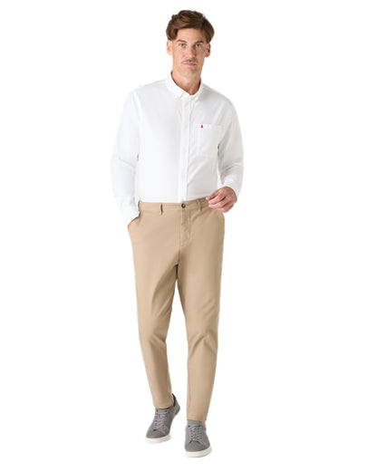 White coloured Musto Mens Original Oxford Shirt on white background 