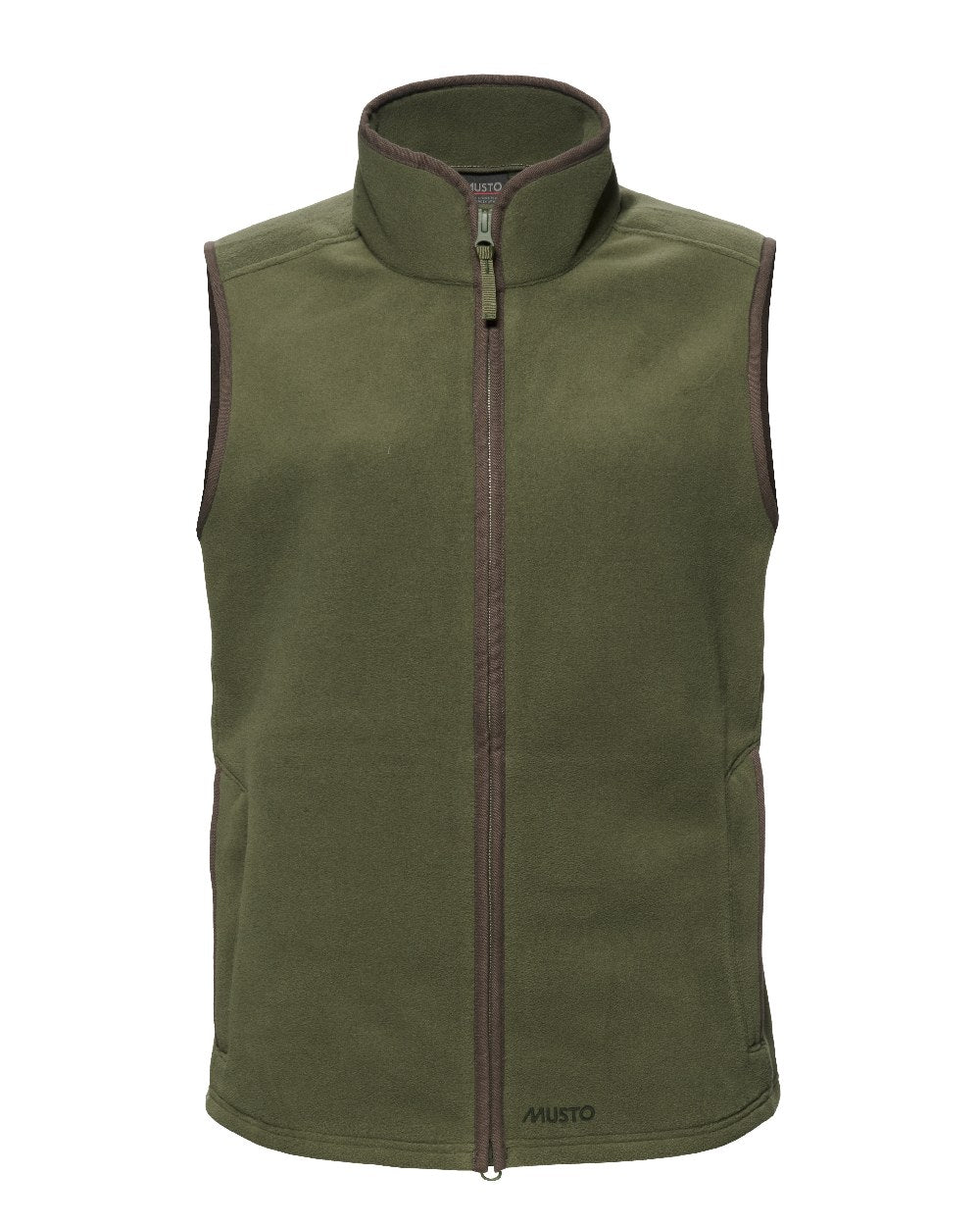 Deep Green Coloured Musto Womens Fenland 200 Polartec Vest on White Background 
