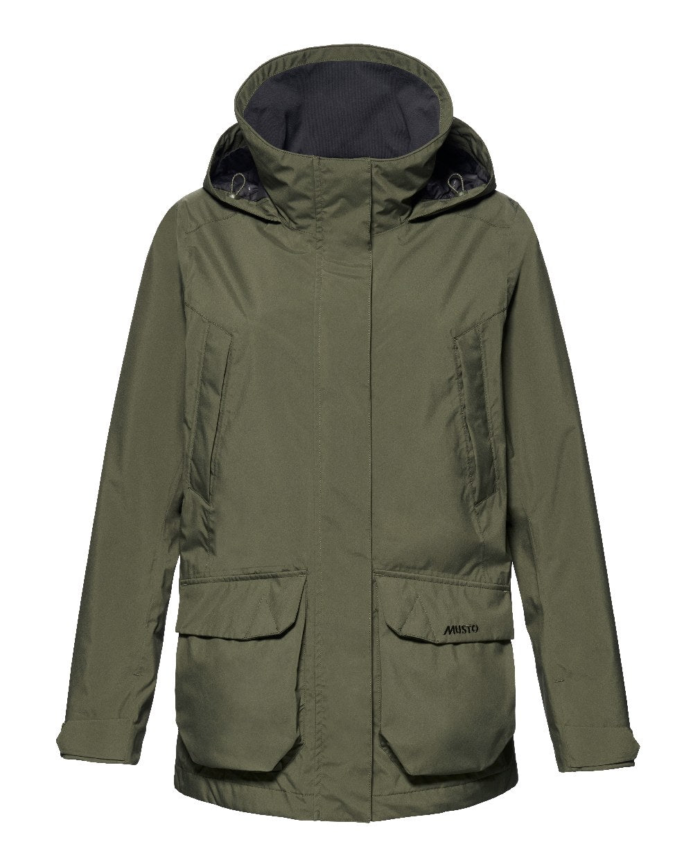 Deep Green Coloured Musto Womens Fenland Jacket 3.0 on White Background 