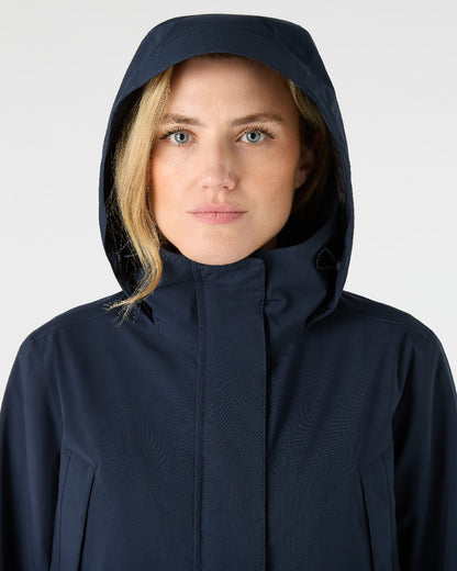 Navy Coloured Musto Womens Fenland Jacket 3.0 on White Background 