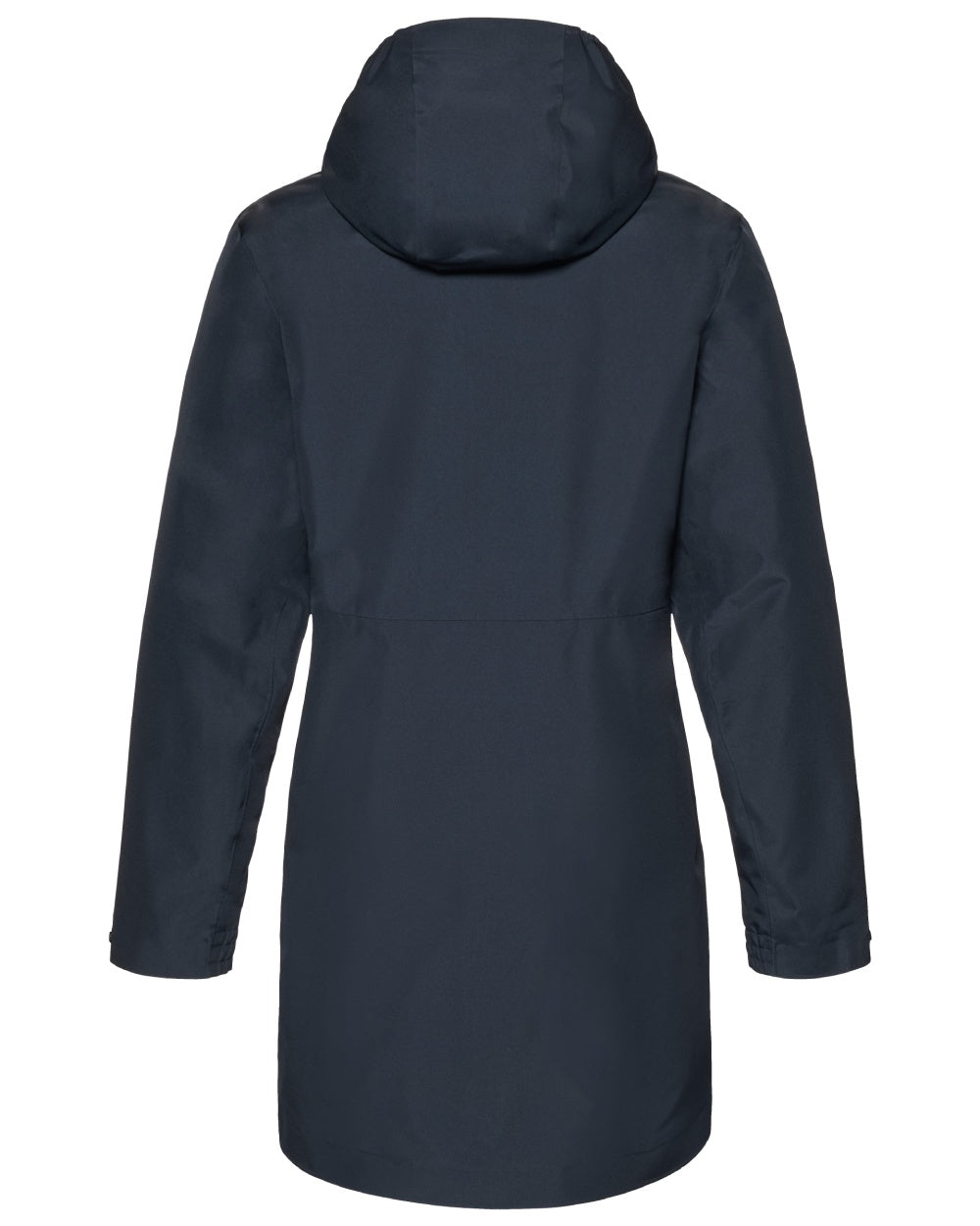 Navy coloured Musto Womens Original Long Rain Jacket on white background 