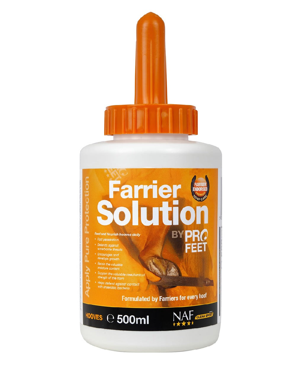 NAF Five Star Profeet Farrier Solution 500ml on white background