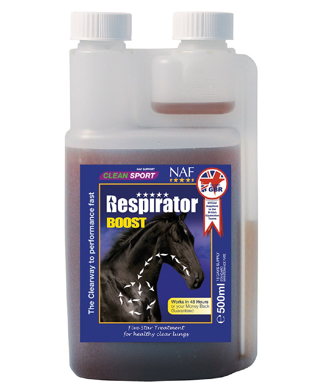 NAF Five Star Respirator Boost 500ml on white background