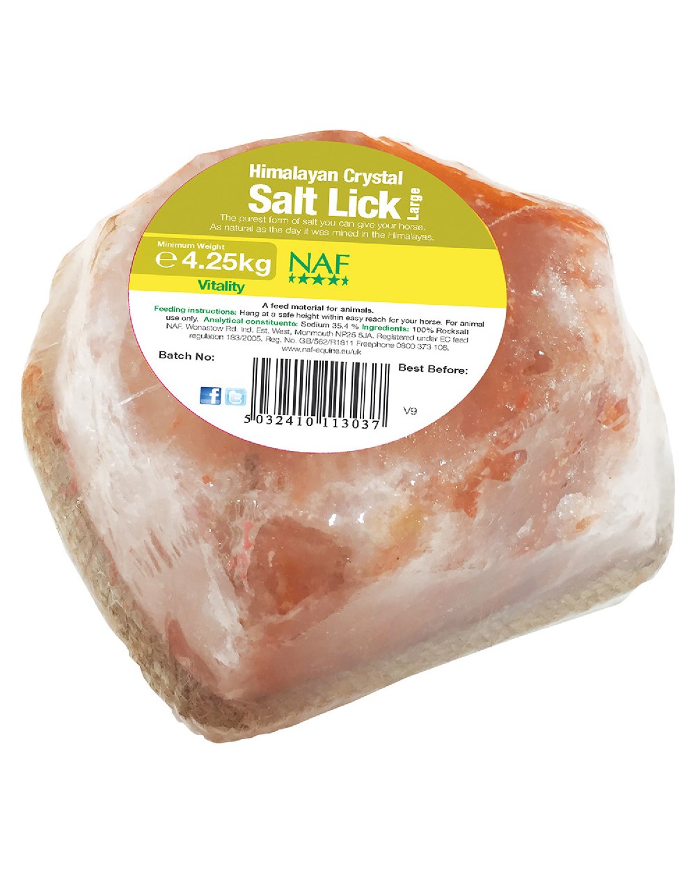 NAF Himalayan Salt Lick 4.25kg on white background