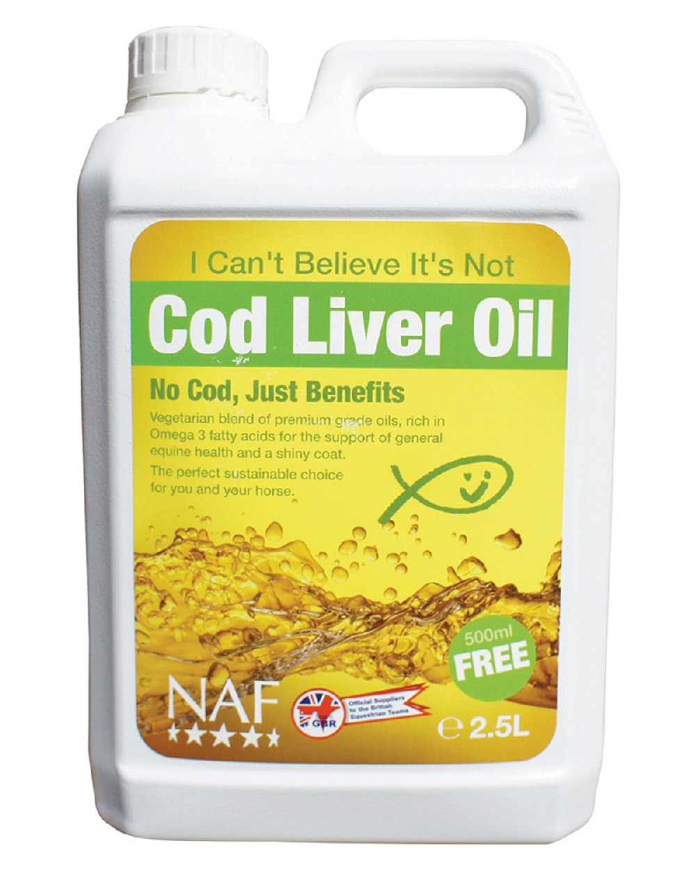 NAF I Cant Believe Its Not Cod Liver Oil 2.5lt on white background