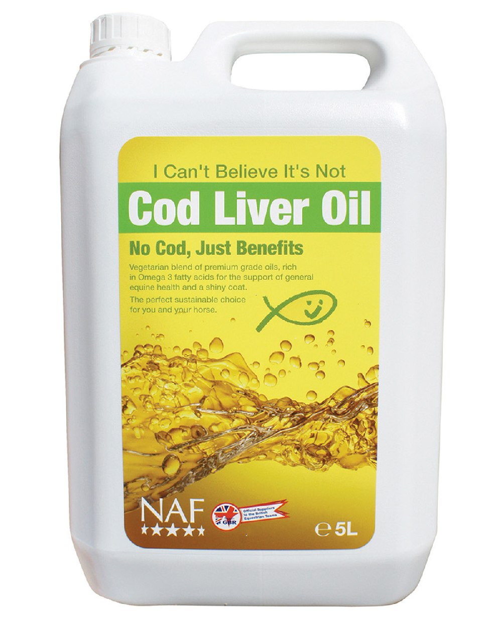 NAF I Cant Believe Its Not Cod Liver Oil 5lt on white background