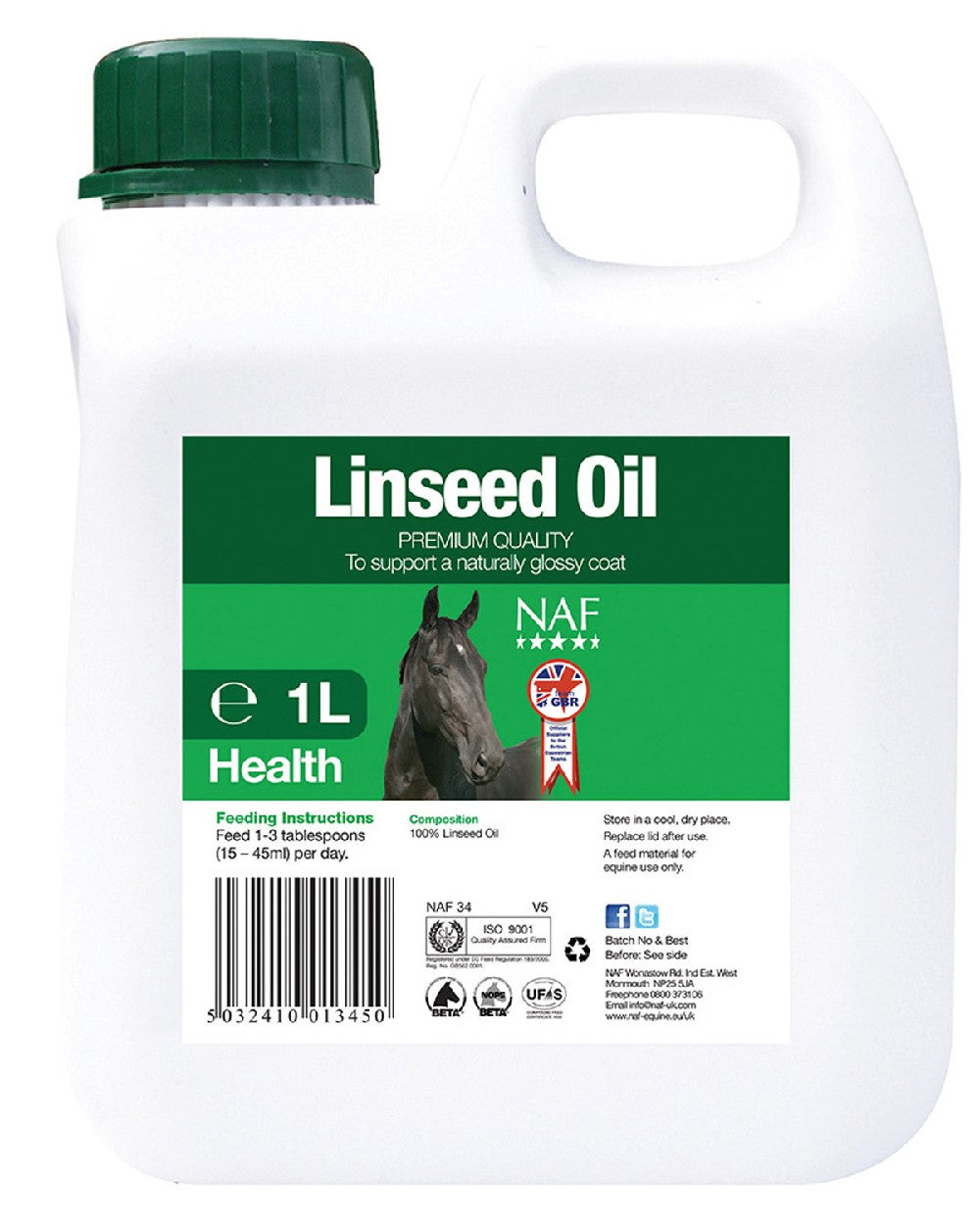 NAF Linseed Oil 1lt on white background