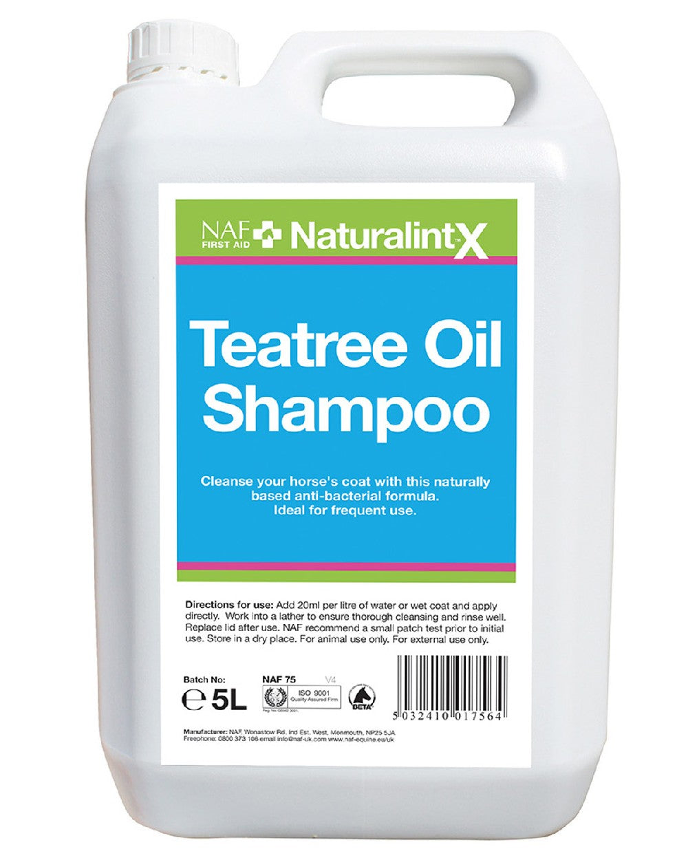 NAF Naturalintx Teatree Oil Shampoo 5lt on white background